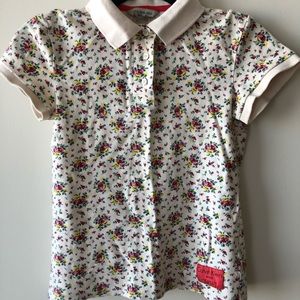 Floral polo shirt